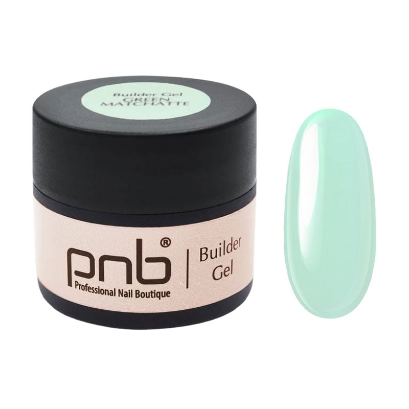 Моделювальний гель для нігтів PNB UV/LED Builder Gel, Green Matchatte, 5 мл
